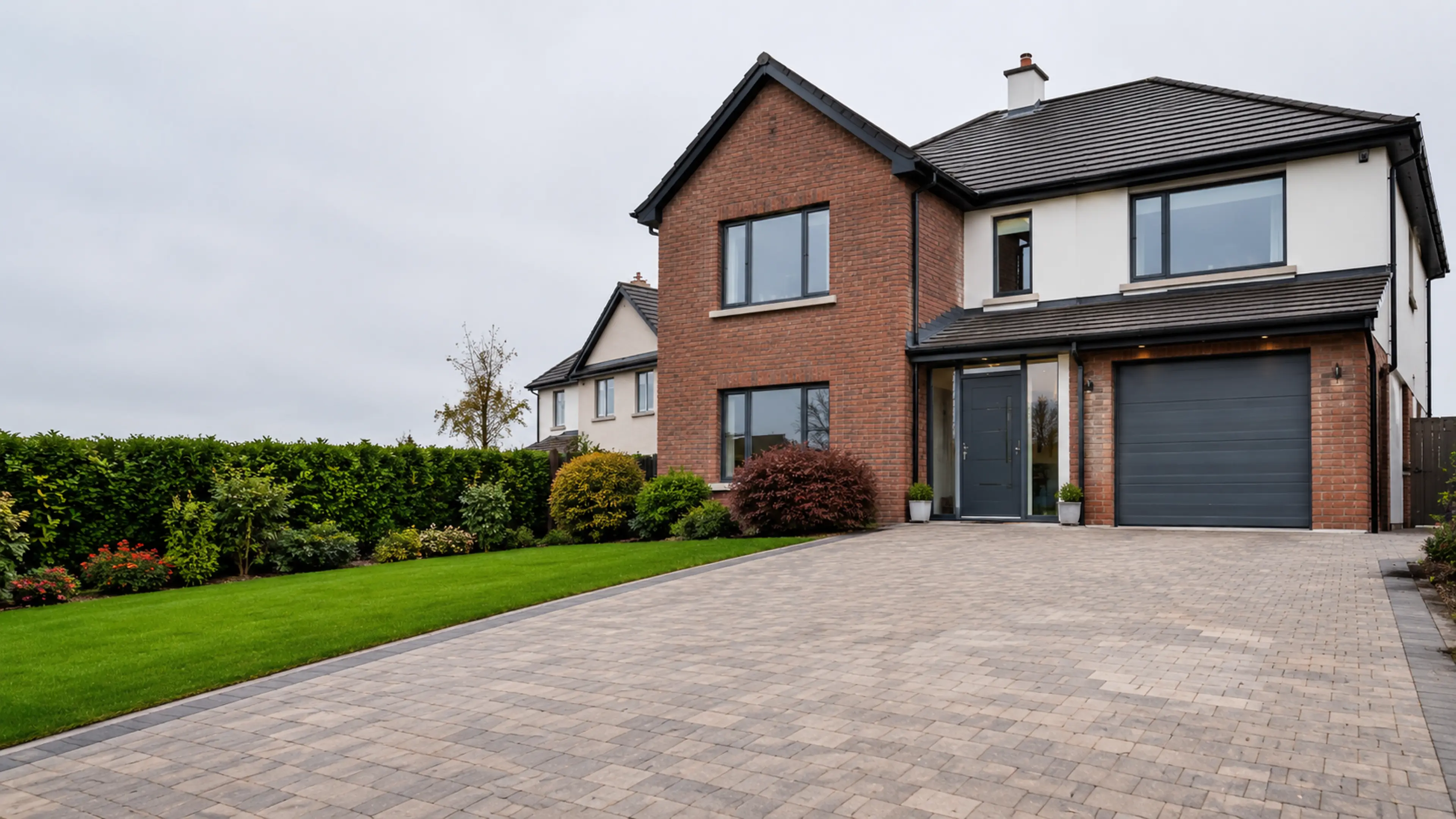 A finished driveway outside a home in County Kildare