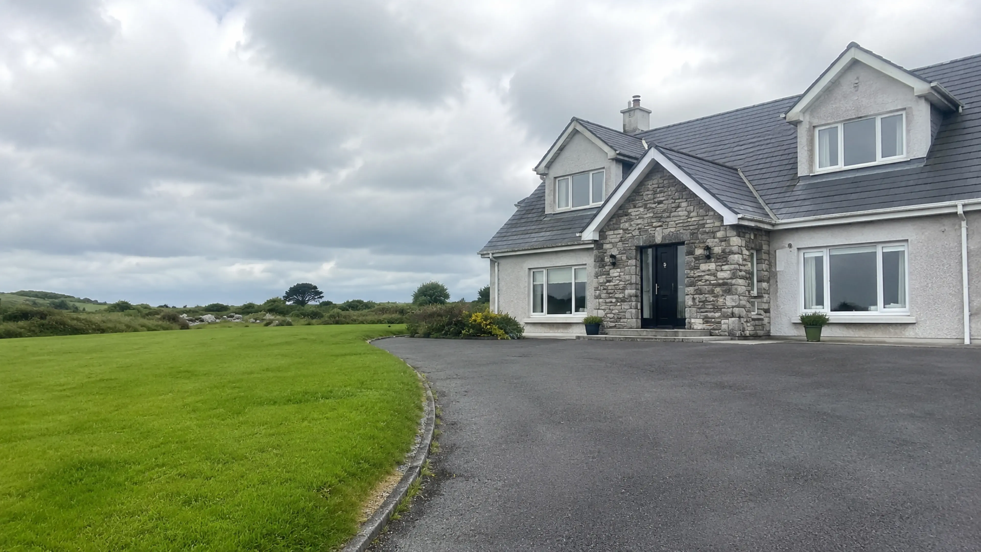 A finished driveway outside a home in County Sligo
