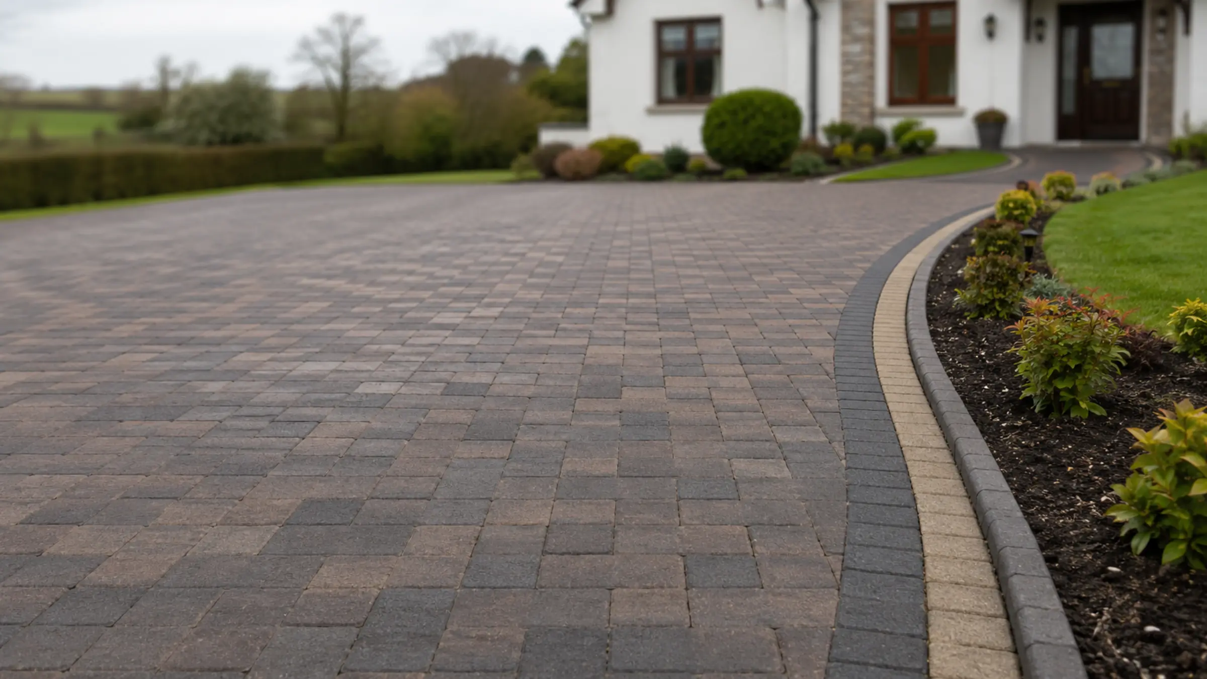 A finished driveways surface at an Irish home