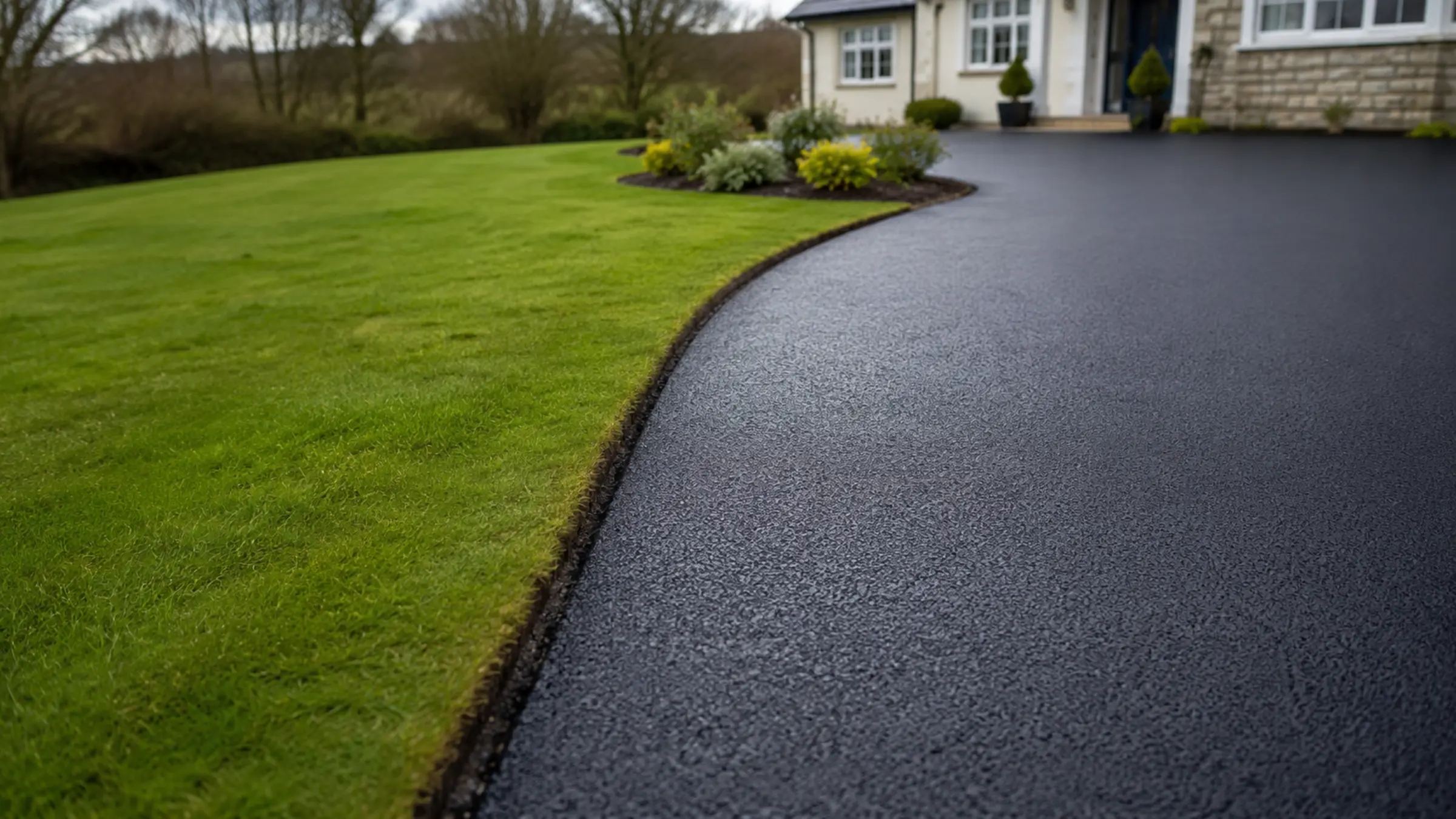 A finished tarmac and asphalt surface at an Irish home