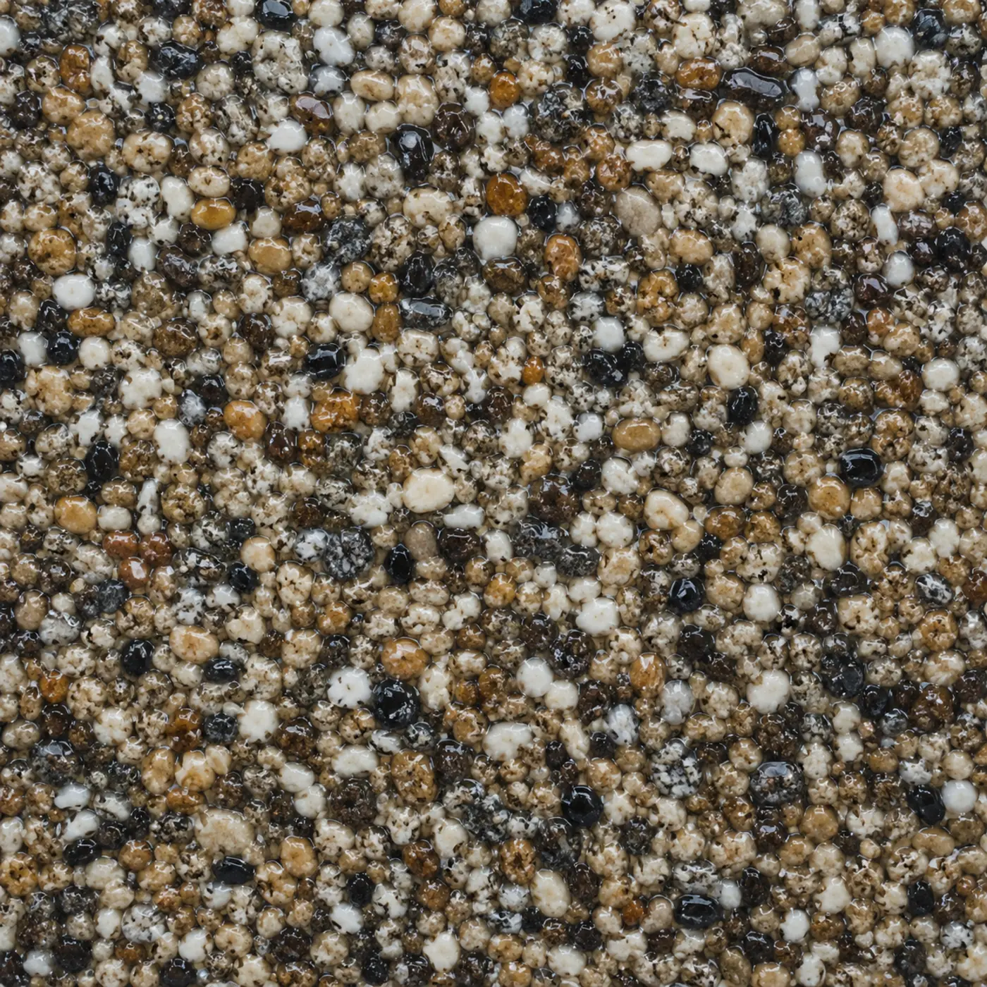 Close up of a resin bound aggregate driveway surface