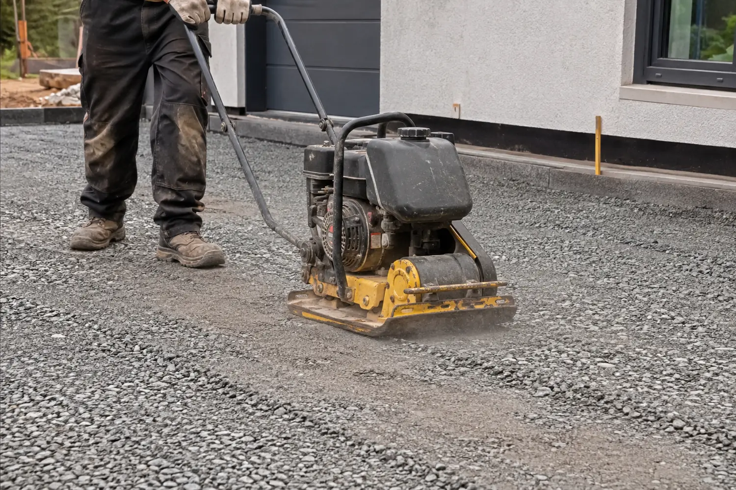Compacting a driveway sub-base to stand up to Limerick weather